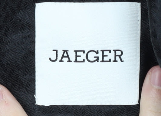 Jaeger Men's Black Regular Fit Blazer - 42R