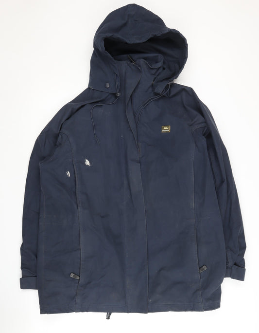 Trespass Men's Blue Parka Jacket - Size L, Hooded, Waterproof