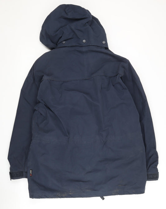 Trespass Men's Blue Parka Jacket - Size L, Hooded, Waterproof