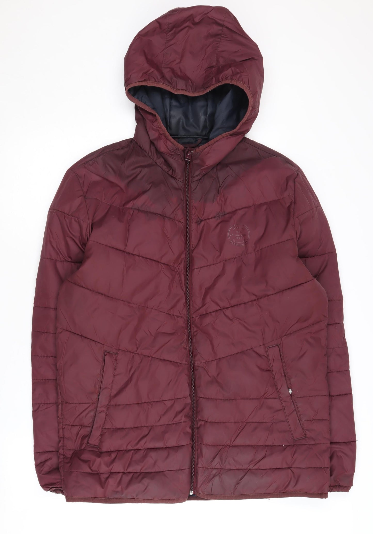 Jack & Jones Men's Red Puffer Jacket L