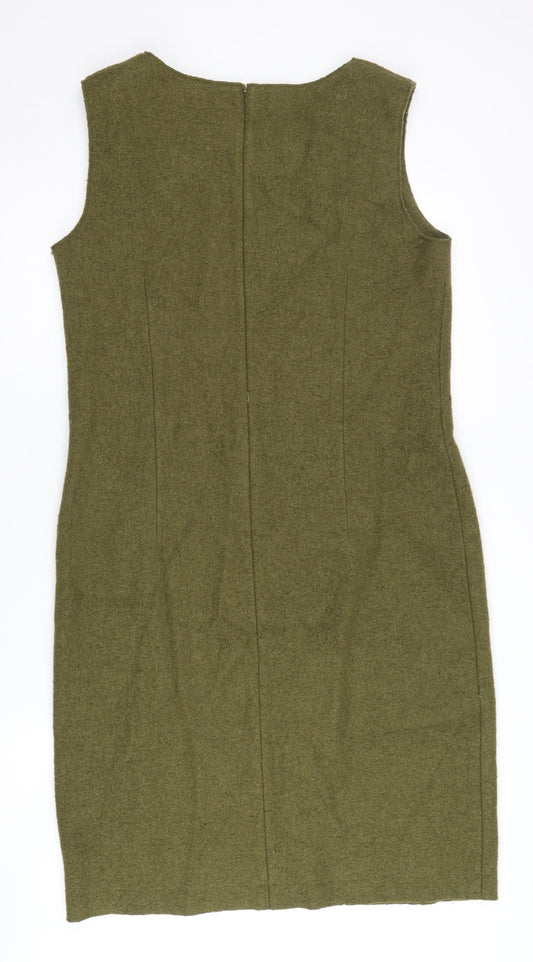 Laura Ashley Women's Green Sheath Dress UK 14
