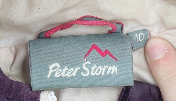 Peter Storm Women's Purple Puffer Jacket Size 10