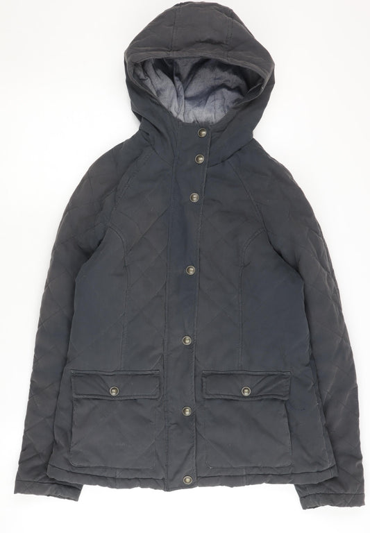 Fat Face Women's Blue Hooded Puffer Jacket Size 12