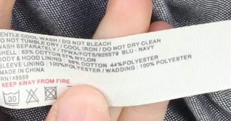 Fat Face Women's Blue Hooded Puffer Jacket Size 12