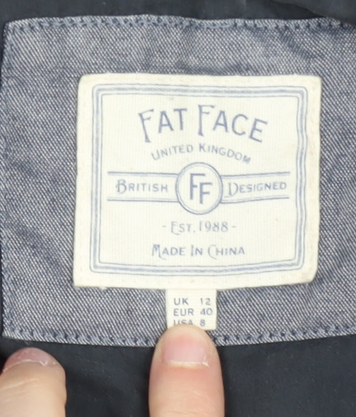 Fat Face Women's Blue Hooded Puffer Jacket Size 12