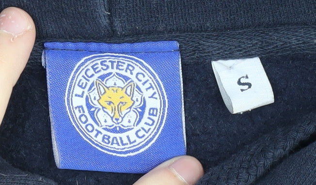Leicester City Men's Black Full Zip Hoodie S