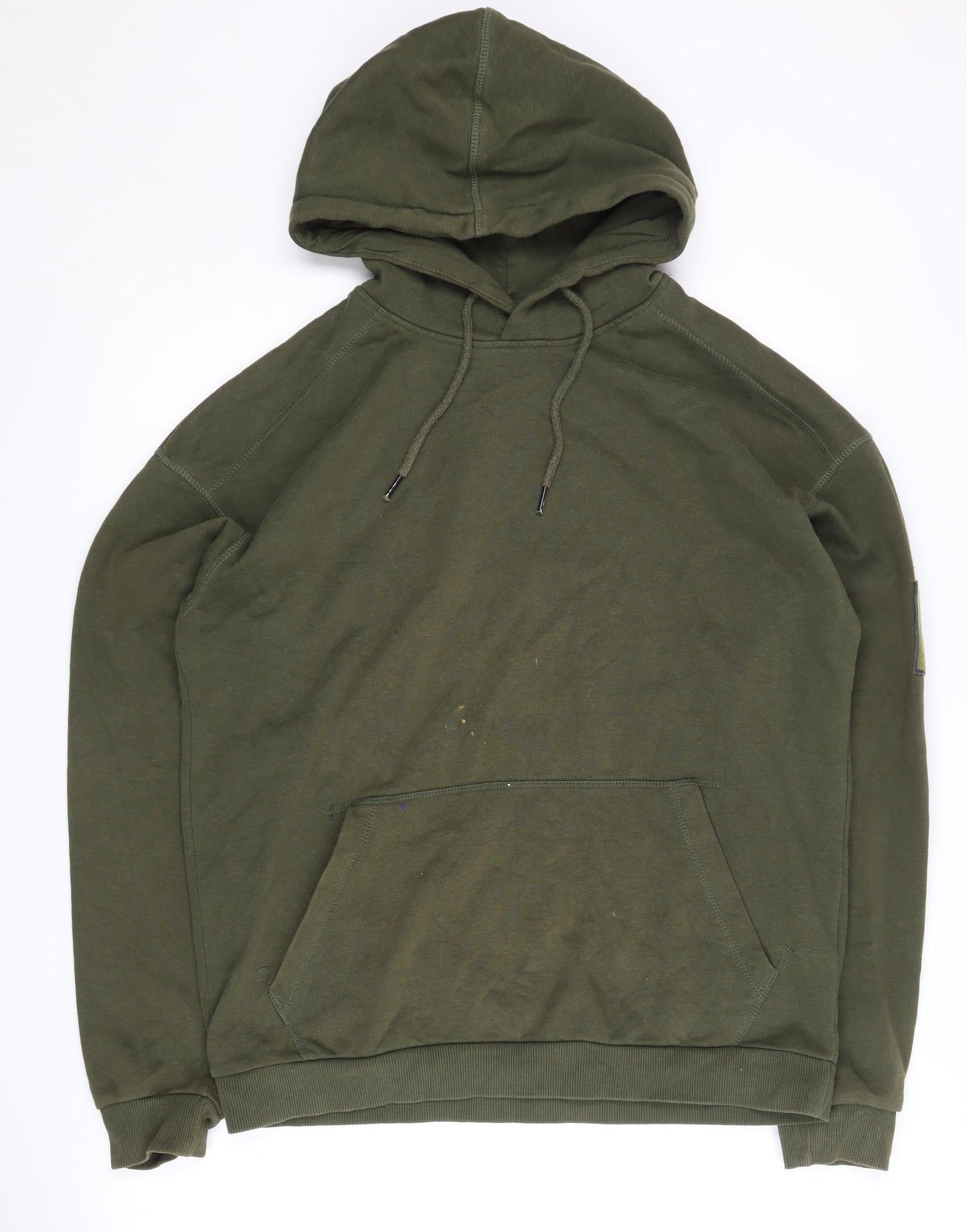 Jack & Jones Mens Green Pullover Hoodie Size M