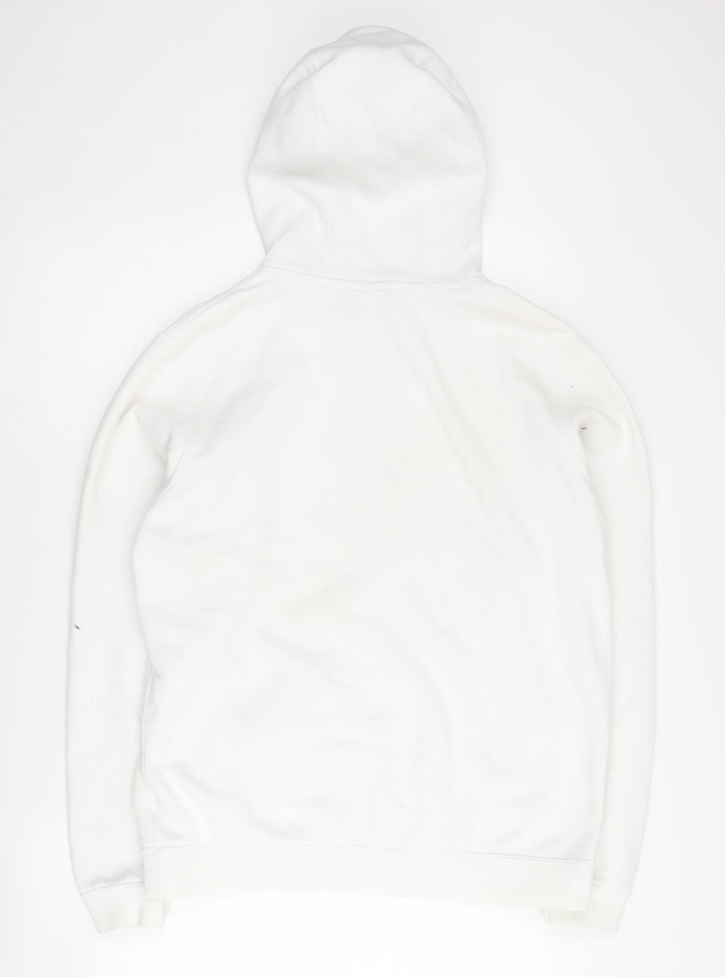 Nike Men's White Medium Pullover Hoodie with Logo