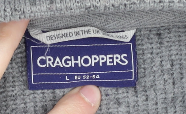 Craghoppers Men's Grey 1/4 Zip Sweatshirt L