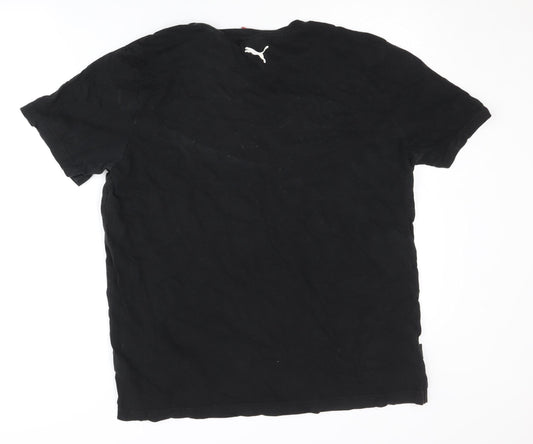 Mens UK Size L PUMA Black Cotton T-Shirt