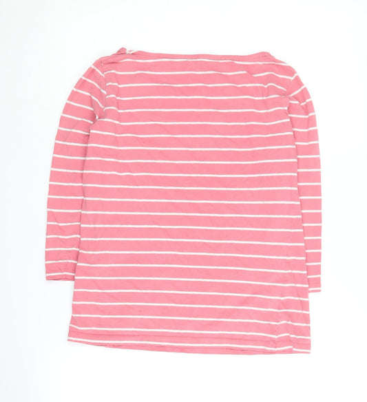 Crew Clothing Women's Pink Striped Size 8 Tunic Top