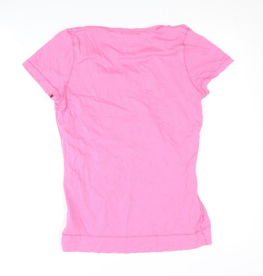 Ralph Lauren Women's Pink XS V-Neck T-Shirt