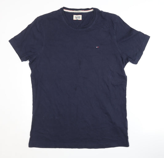 Hilfiger Denim Men's Blue XL Crew Neck Short Sleeve Tee