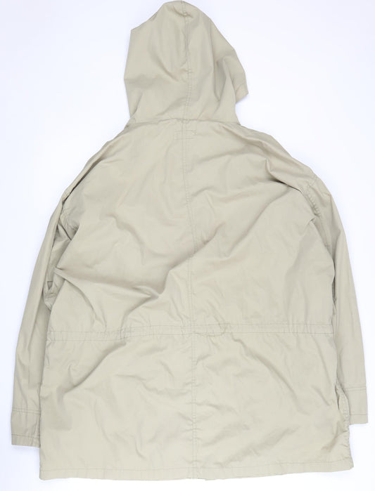 Racing Green Men's Beige Hooded Parka XL Casual Jacket