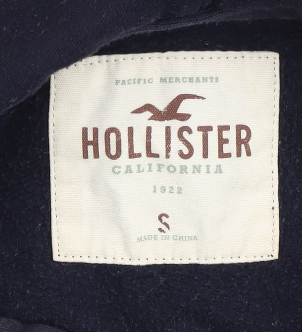Hollister Men's Black Pullover Hoodie S, Logo, Hooded