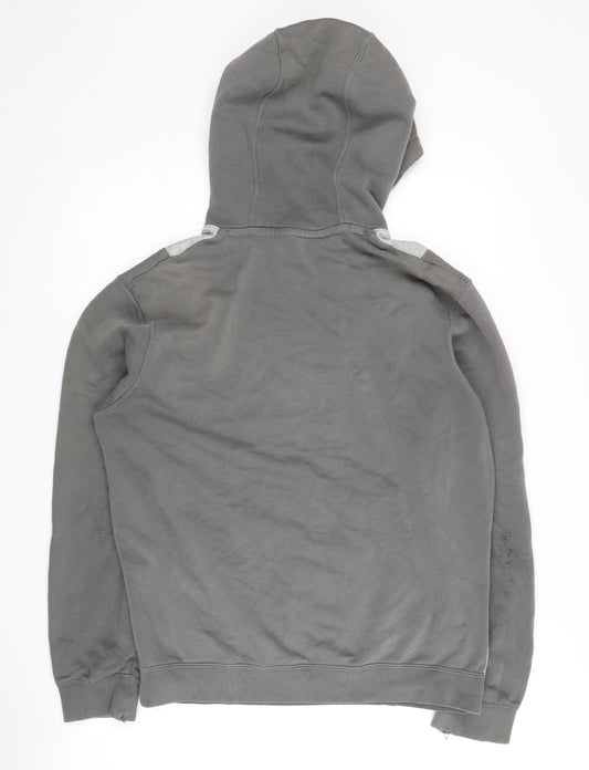 Nike Grey Pullover Hoodie S Unisex, Logo, Fleece, VG Condition