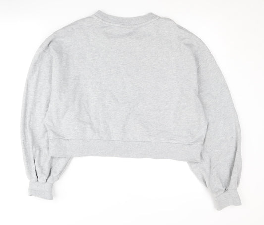 Puma Women's Grey Pullover Sweatshirt, Size 16, Logo Accent