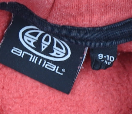 Additional view of Animal boys’ orange hoodie 9-10 years pullover style