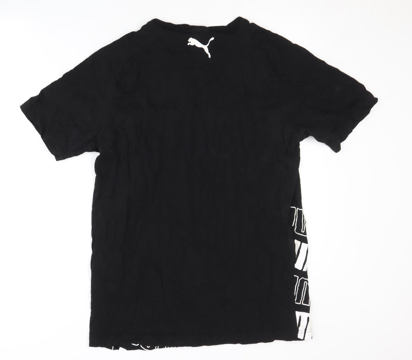 Puma Men's Black Graphic T-Shirt, Size L