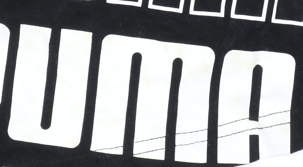 Puma Men's Black Graphic T-Shirt, Size L