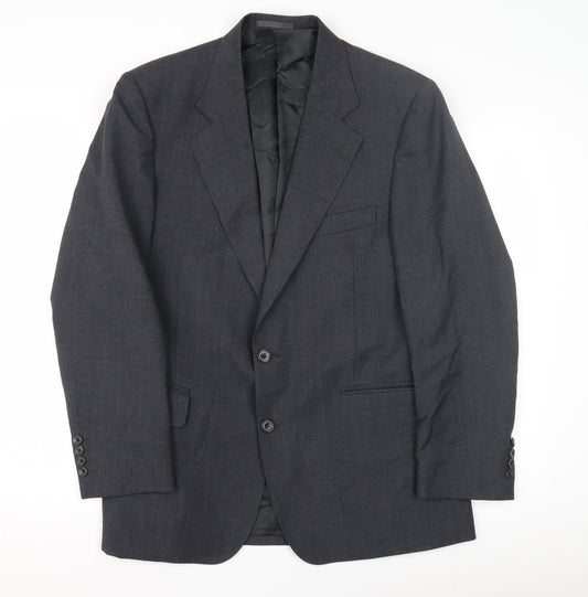 Mens 40 Chest Regular Austin Reed Grey Two-Button Blazer