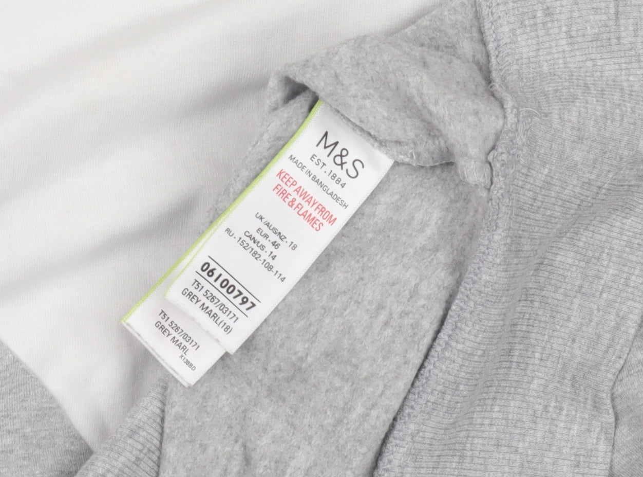Marks and Spencer Women's Grey Pullover Sweatshirt, Size 18