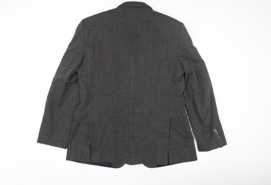 Marks & Spencer Men's Black Check Blazer 42 M