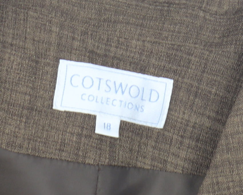 Cotswold Collections Brown Women's Wool Tweed Jacket Size 18