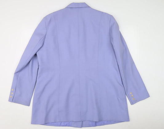 Bonmarché Women's Purple Blazer, Size 20, Buttoned, Long