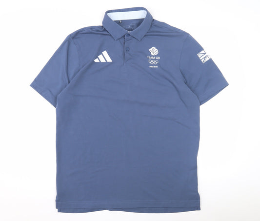 Adidas Men's Blue Team GB Polo M Sports Style