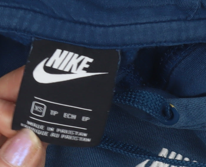 Nike Men's Blue XS Pullover Hoodie with Logo