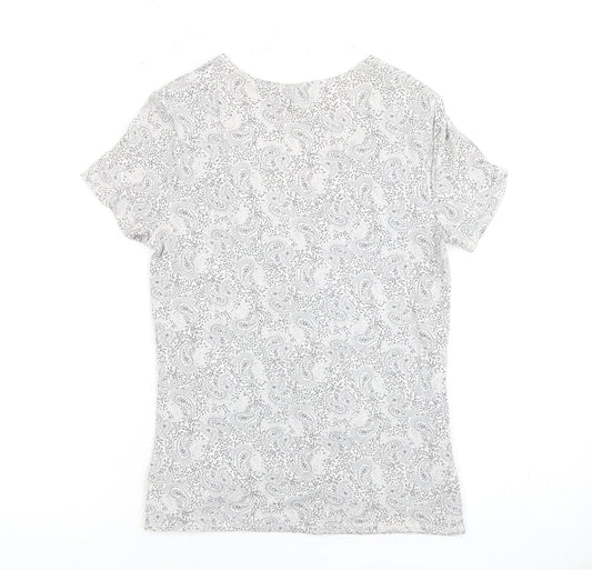 Womens UK Size 8 Laura Ashley Grey Viscose Blend Blouse