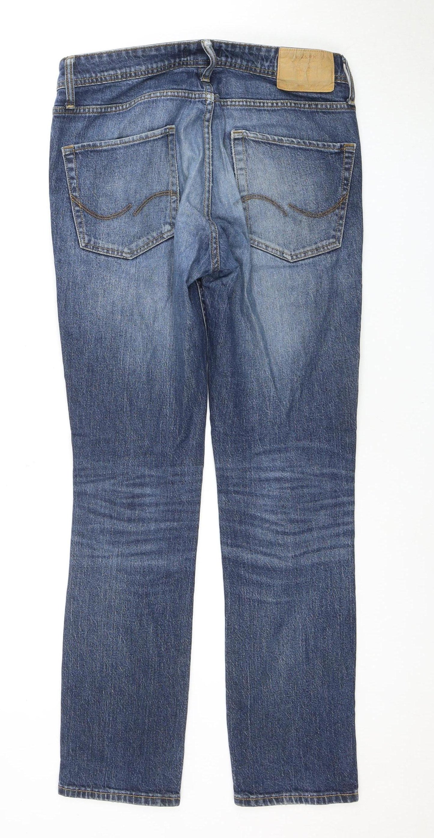 Jack & Jones Men's Blue Straight Jeans Size 30-32