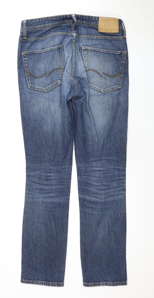 Jack & Jones Men's Blue Straight Jeans Size 30-32