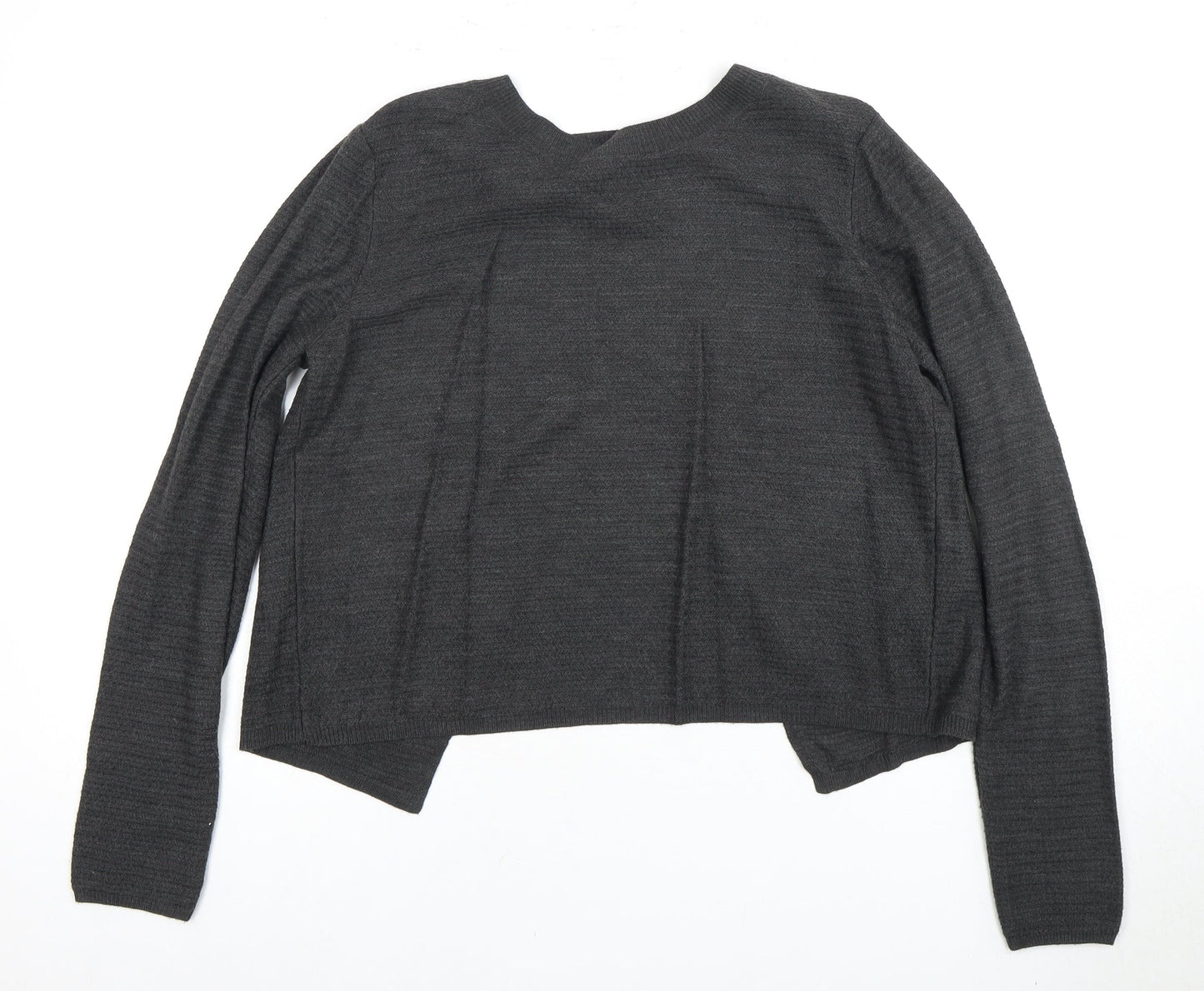 Fat Face Women's Black Cardigan, Size 10, Crew Neck