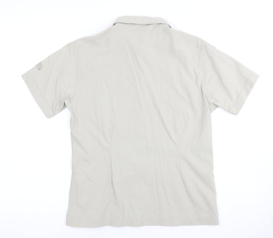 The North Face Grey Button-Up Shirt M Unisex Adults