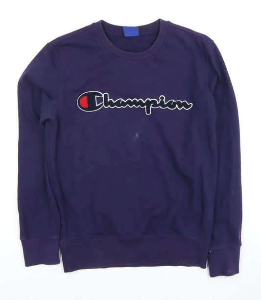 Mens UK S Regular Champion Blue Pullover Sweatshirt