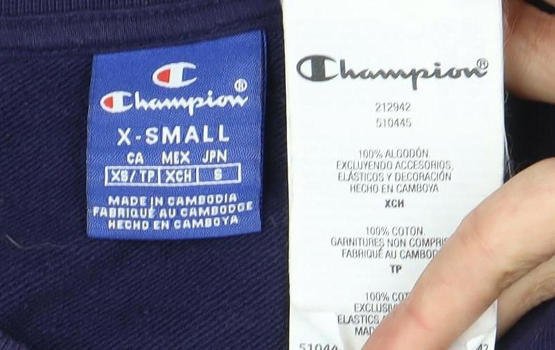 Champion Men's Blue Pullover Sweatshirt S