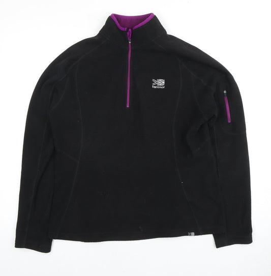 Karrimor Women's Black Fleece Full Zip Sweatshirt Size 12