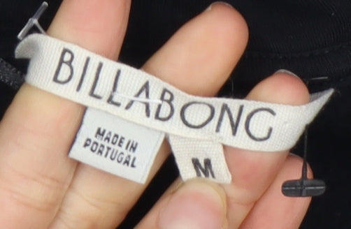 Billabong Black Hooded Dress M - Geometric Embroidery