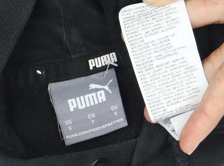 Puma Men’s Black Pullover Hoodie, Size S