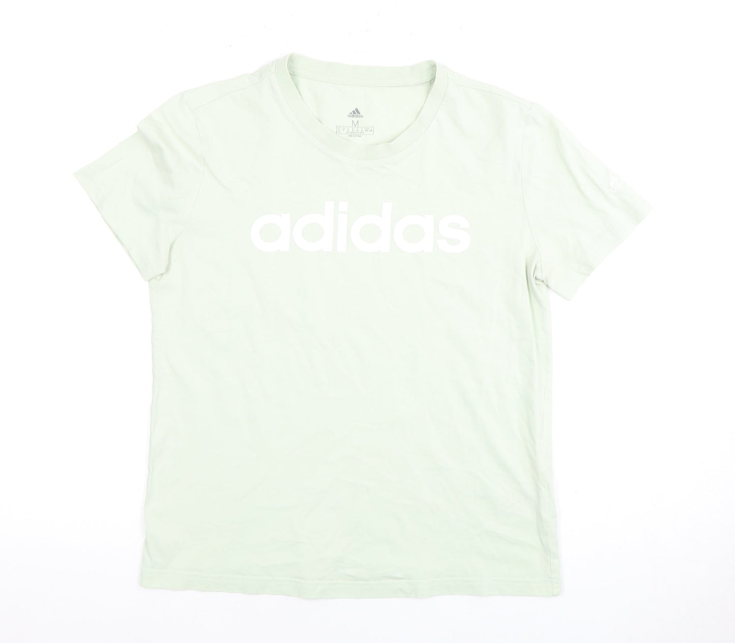Adidas Women's Green Medium Cotton T-Shirt