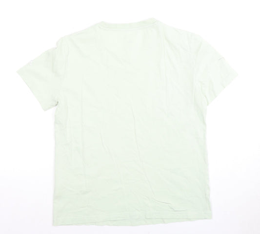 Adidas Women's Green Medium Cotton T-Shirt