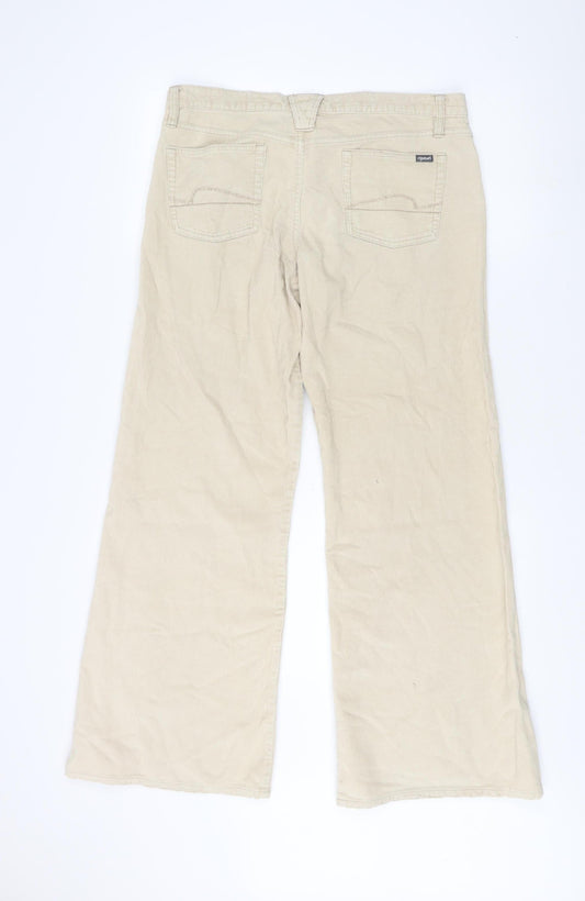 Rip Curl Women's Beige Trousers, Size 14, Regular Fit