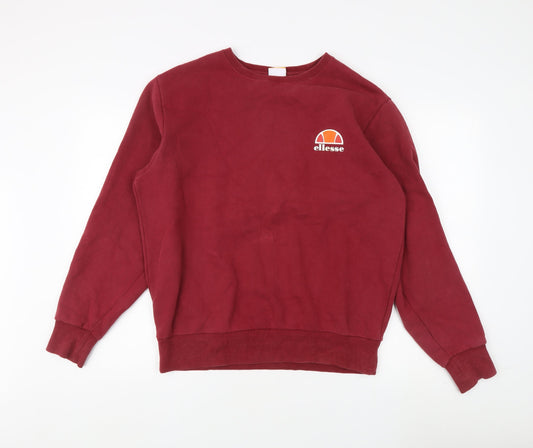 ellesse Men's Red XL Pullover Sweatshirt - Stylish Logo