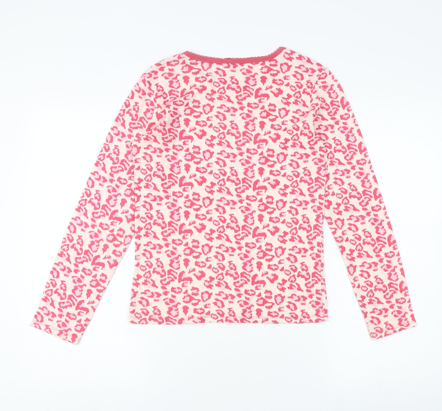 Gap Women's Pink Animal Print Long Sleeve T-Shirt