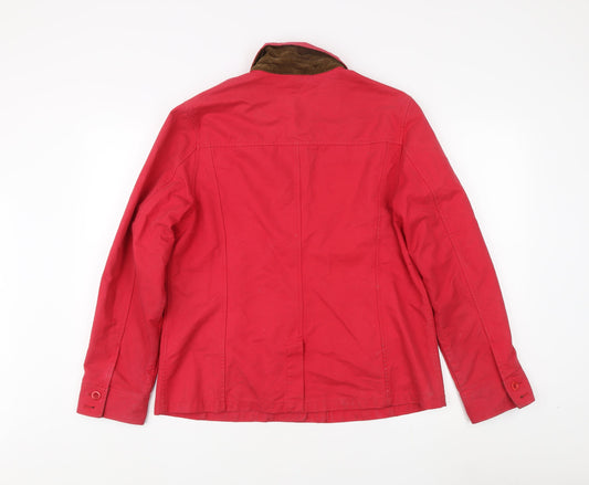 Lands' End Women's Red Cotton Jacket M