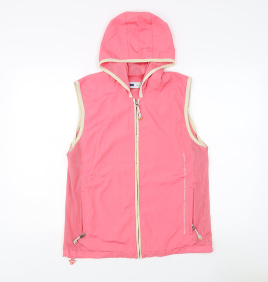 Fila Women's Pink Hooded Waistcoat Size 16