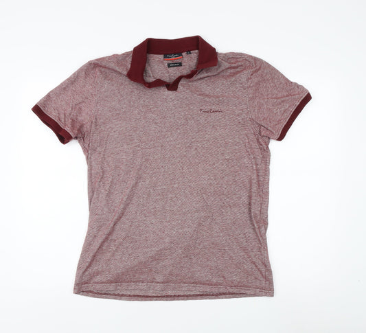 Pierre Cardin Men's Red Polo Shirt, Size L, Regular Fit