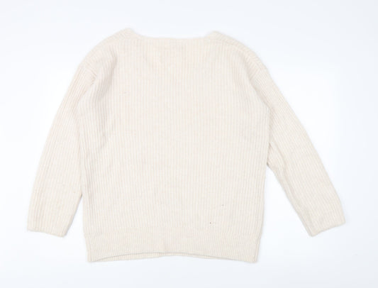 Fat Face Women's Ivory Knit Pullover Jumper Size 12